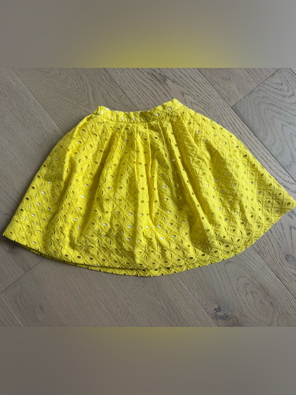 Bonpoint Bright Yellow Eyelet Circle Skirt size 3